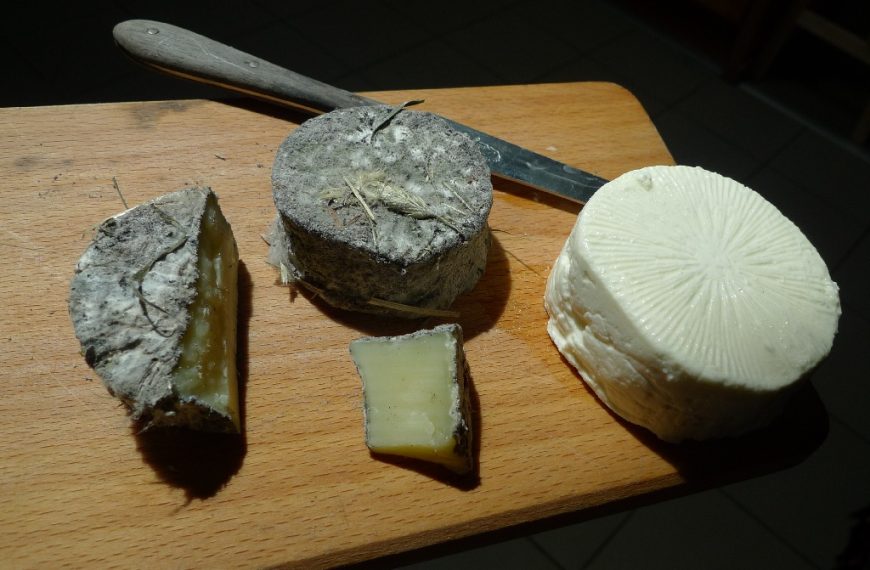 Bílý sýr v popelu