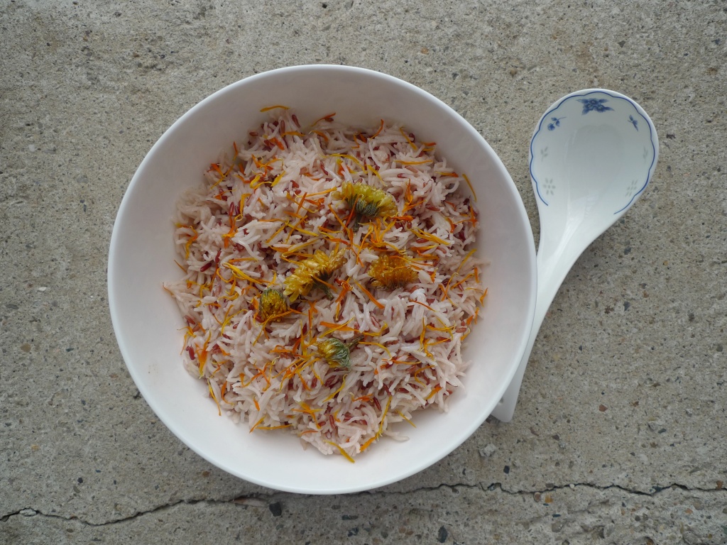 Dušená rýže s alternativním šafránem